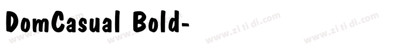 DomCasual Bold字体转换